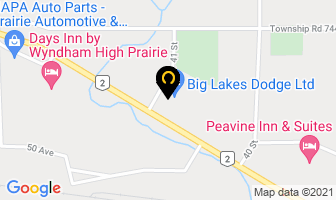 Big Lakes Dodge Ltd in Napierville map