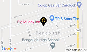 Big Muddy Inn in Bengough map