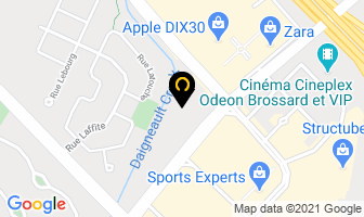 Bikram Yoga Quartier Dix30 in Brossard map