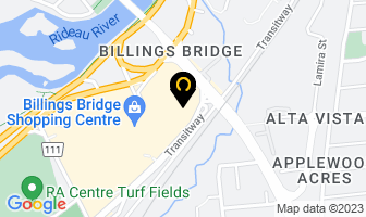 Billings Bridge Dental Centre in Ottawa map