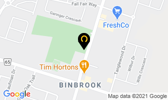 Binbrook Agricultural Society in Hamilton map