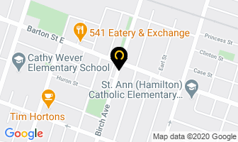 Birch Avenue/childcare/center in Hamilton map