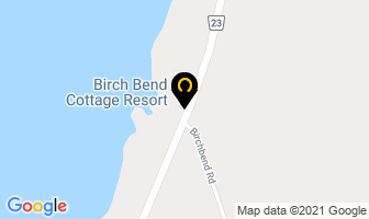 Birch Bend Cottage Resort in Lakefield map