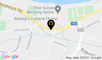 Bishop's Funeral Home Ltd in Fredericton map