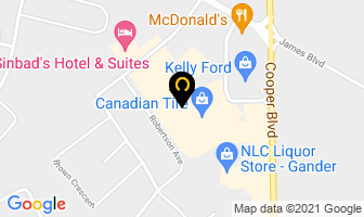 Bizou Gander Mall in Gander map