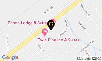 Black Bear Inn in Hinton map