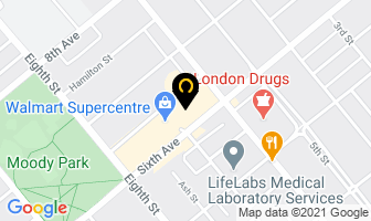 Black Bond Books Ltd in New Westminster map