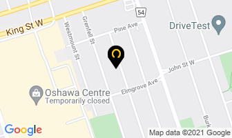 Blades Lawn Care in Oshawa map