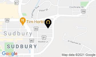 Blaze Information Technology Inc in Sudbury map