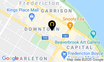 Blossoms in Fredericton map