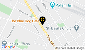 Blue Dog Coffee Roasters in Brantford map