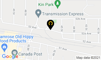 Blue J Storage in Camrose map