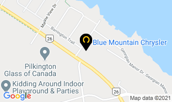 Blue Mountain Chrysler Ltd. in Collingwood map