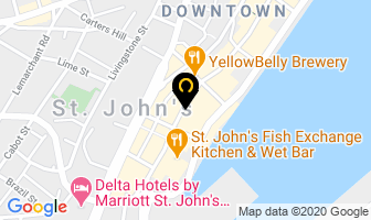 Blue On Water in St. John's map