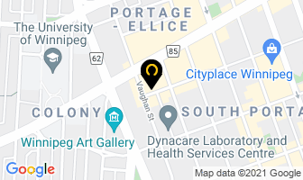 Blue Sky Therapeutic Massage in Winnipeg map