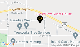 Blue Willow Guest House in Nanaimo map