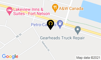 Bluebell Rv Park in Fort Nelson map