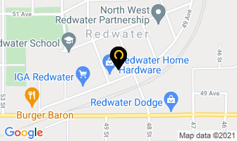 Blueline Indoor Climate Solutions in Redwater map