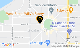 Bluewater Cleaners in Goderich map