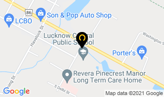 Bluewater District School Board Elementary Schools - Lucknow Central Public in Lucknow map
