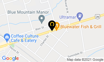 Bluewater Fish & Grill in Stayner map