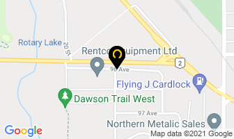 Boe's Trailer Sales Ltd in Dawson Creek map