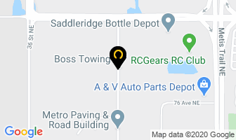 Boss Towing & Recovery in Calgary map