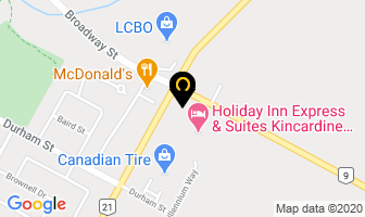Boston Pizza in Kincardine map