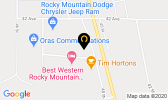Boston Pizza in Rocky Mountain House map
