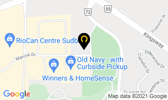 Boston Pizza in Sudbury map