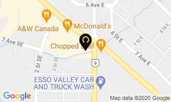 Boston Pizza in Drumheller map