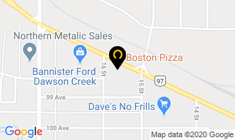 Boston Pizza in Dawson Creek map