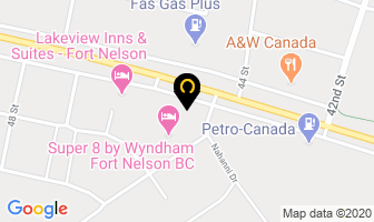 Boston Pizza in Fort Nelson map