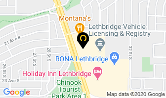 Boston Pizza in Lethbridge map