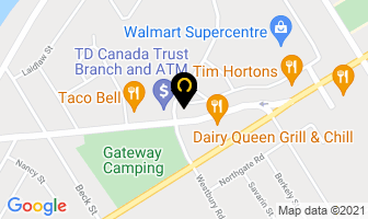 Boston Pizza in Wasaga Beach map