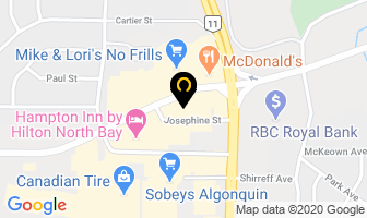 Boston Pizza in North Bay map