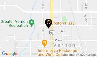 Boston Pizza in Vernon map