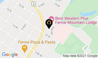 Boston Pizza in Fernie map