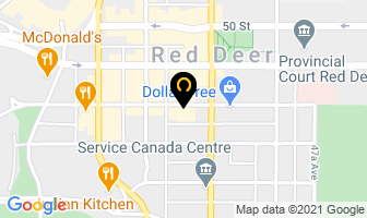 Bottoms Up Scrubs in Red Deer map