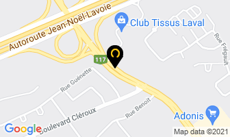 Boutique De Quilles Buffa Inc in Laval map