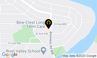 Bow Crest Long Term Care Revera in Calgary map
