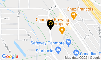 Bow River Funeral Service in Canmore map