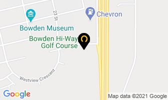 Bowden Hi-Way Golf Club in Bowden map