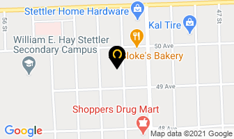Boys Financial Services in Stettler map