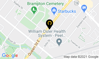 Brampton Civic Care Centre in Brampton map