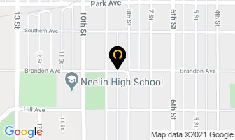 Brandon School Division Neelin High School in Brandon map