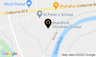 Brantford Christian School in Brantford map