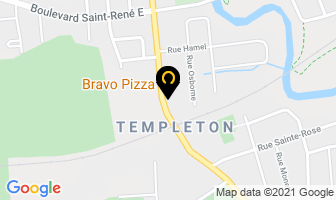 Bravo Pizza in Gatineau map