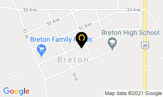 Breton Family Dining in Breton map