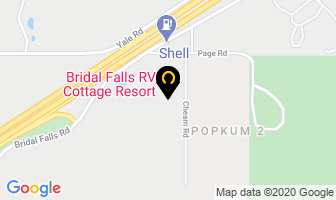 Bridal Falls Resort in Fraser Valley A map
